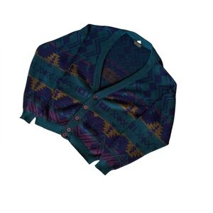 VTG 90s Serge Saint Yves Aztec Cardigan